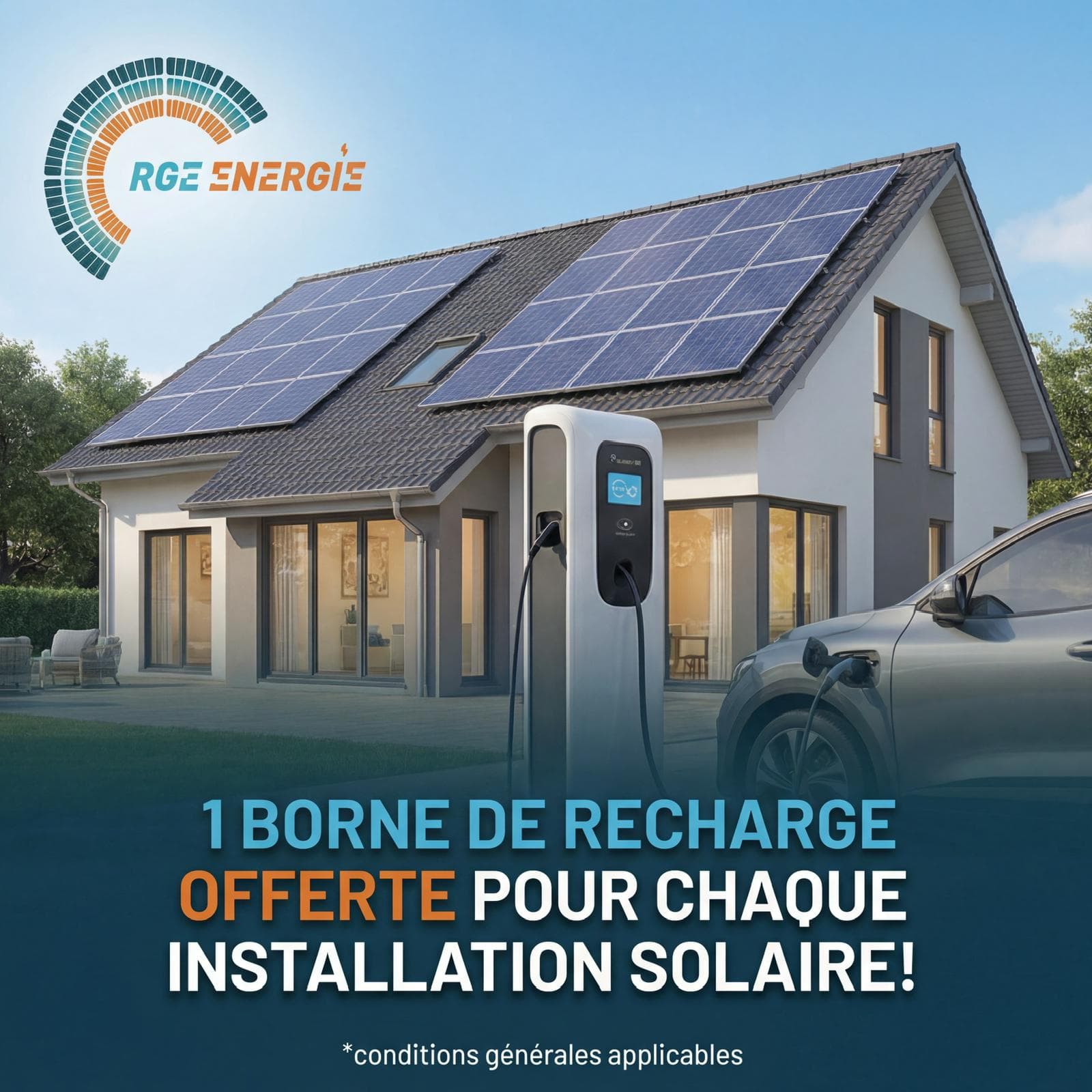Offre borne de recharge offerte pour chaque installation solaire