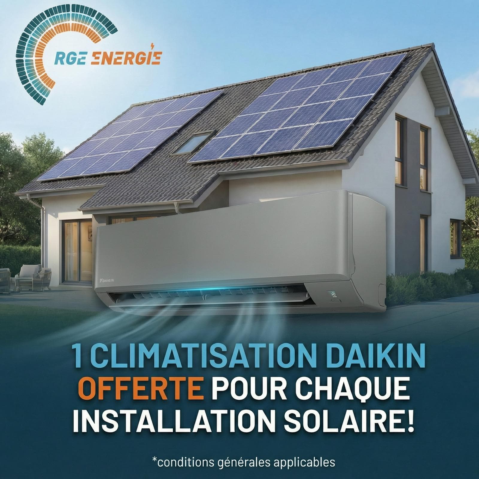 Offre climatisation Daikin offerte pour chaque installation solaire